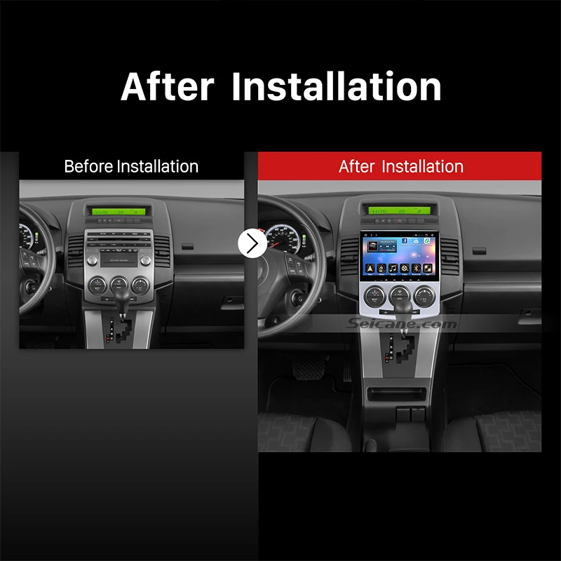 Sale Seicane Android 7.1 9 inch full Touchscreen Bluetooth Car Radio GPS Navigation for 2005-2010 Old Mazda 5 with 8 core 32G FM WIFI 5