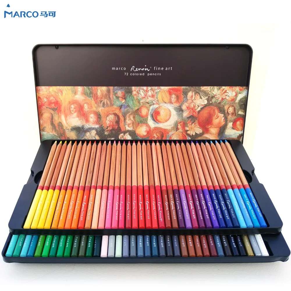 Marco 3100 Matite colorate lapis de cor 72 Matita Colorata Scuola Professionale di Arte Matita Disegno A Base di Olio Non tossico matite Set in Marco 3100