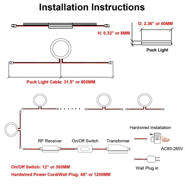 Aiboo Led Linkable Under Cabinet Lighting Dimmable 6 10 12 Puck