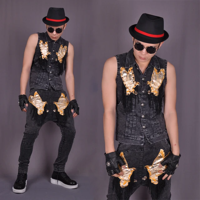 Klub malam tahap Pakaian Kostum punk keling berpohon rompi