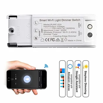 

Smart DIY Stepless Dimmer Switch WiFi Remote Control Voice Control Smart Home Light Switches Module Work with Alexa Google Home