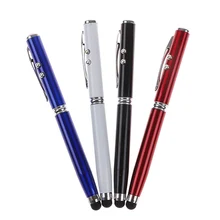 1 шт. 4 в 1 лазерная указка светодиодный фонарик Сенсорный экран Стилус емкостная Шариковая ручка для iPhone ipad Телефон