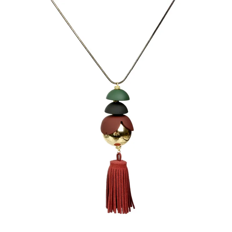 1 Pc Velvet Tassel Long Necklace Statement Fashion Jewelry Party Gift New Design Sweater Chain Hot Selling | Украшения и