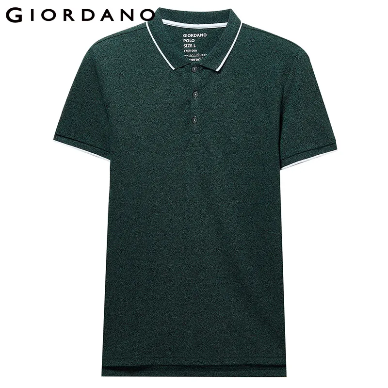 Giordano поло мужское футболка slim fit Polo фирмы Giordano с короткими рукавами выполнена из хлопка и полиэстера, рубашка а так же имеет нескольких цветовых вариантов - Цвет: 52Green