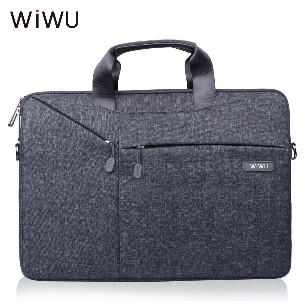 WIWU Laptop Bag Case for Macbook Air 13 15 11 12 Nylon Black Gray