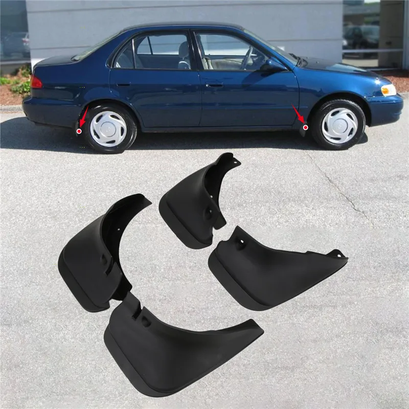 Спереди и сзади резиновые формованные арок крыло для 1998 2002 TOYOTA Corolla AE100 1999 2001