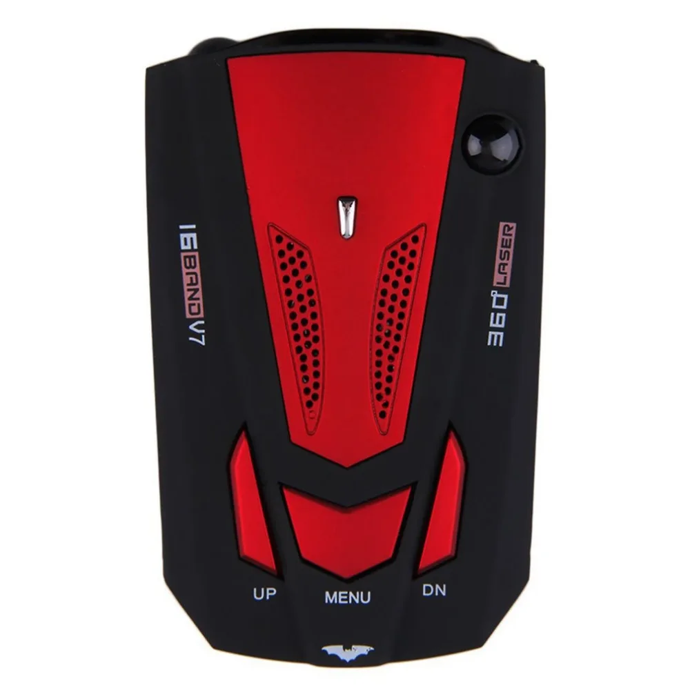 

Red color 360 Degree Car 16 Band V7 GPS Speed Police Safe Radar Detector Voice Alert Laser