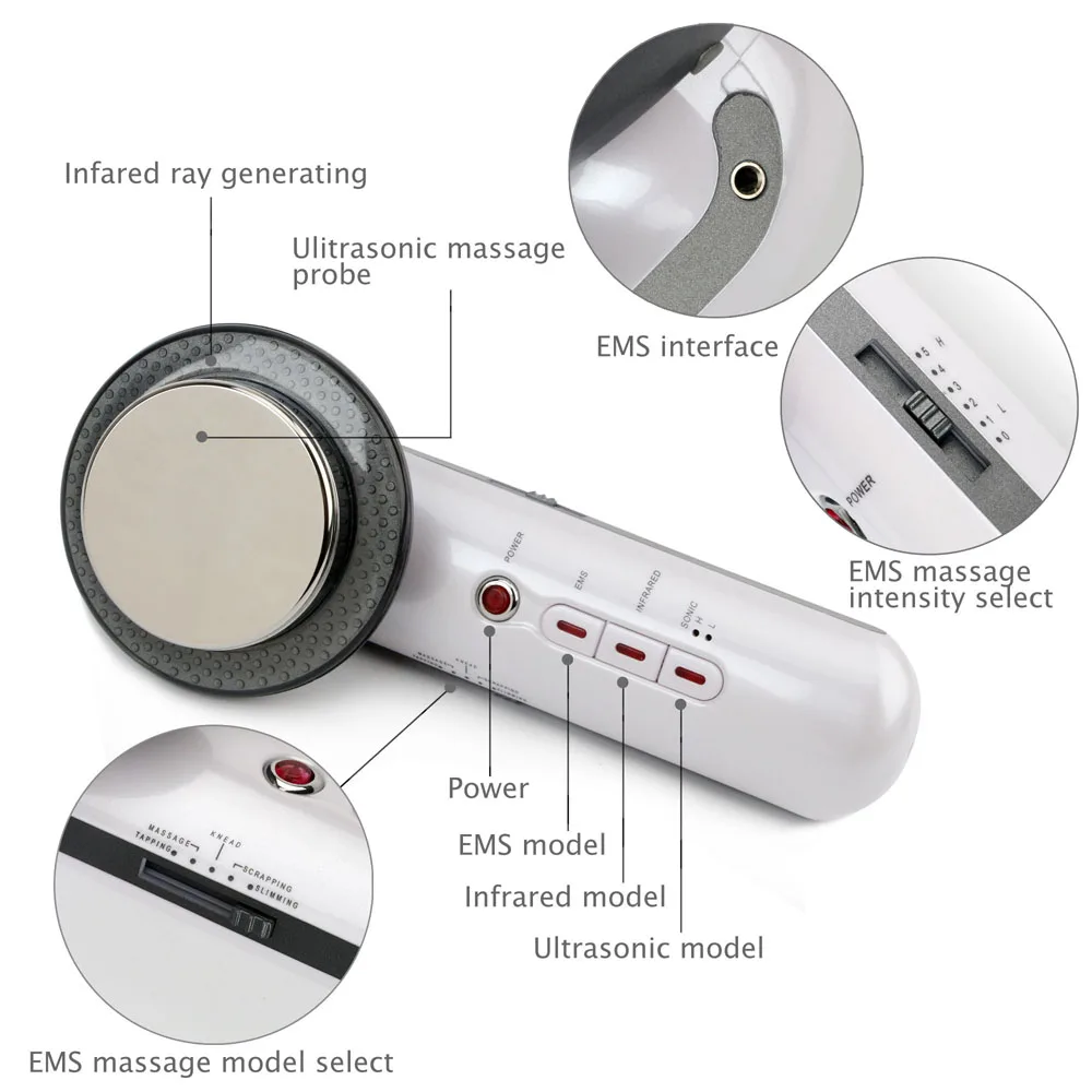 Ультразвуковая кавитация EMS Массажер для коррекции фигуры потеря веса антицеллюлитная машина для сжигания жира+ гель для похудения