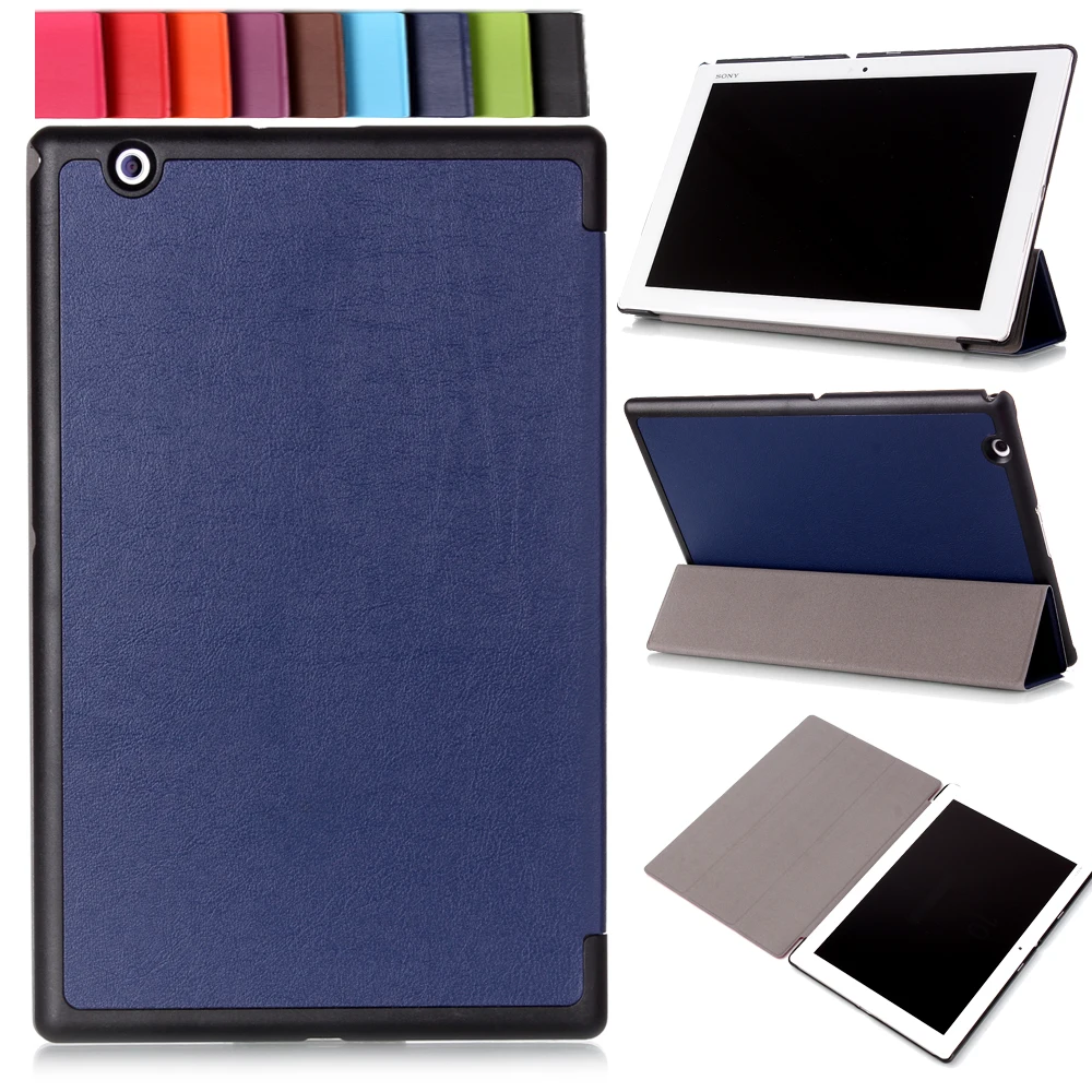 

Original 1:1 Leather Cover Case Funda For Sony Xperia Z4 Compact  10.1 inch Tablet Stand Flip Cases Protective Cover +stylus