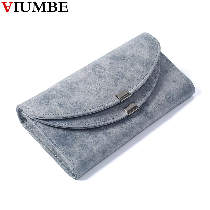 

New Vintage Wallet For Women Luxury Brand Designer Double Hasp Dull Polish Retro Purse Ladies Leather Wallets Coin Card Holder