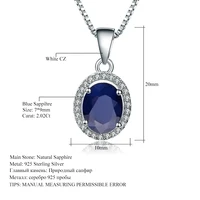 Gem's Ballet Natural Natural Blue Sapphire Real 585 14K 10K 18K Gold 925 Silver Pendant Necklace For Women Necklace Jewelry - Image 6