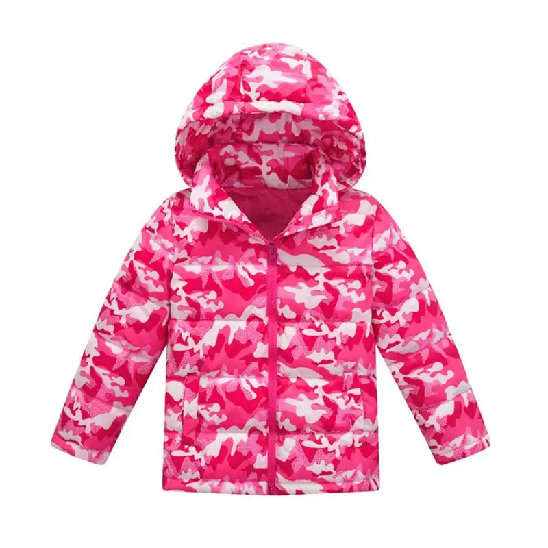 BOTEZAI/камуфляжная куртка-пуховик для мальчиков; повседневная детская верхняя одежда с длинными рукавами; детская ветровка с капюшоном; детская одежда - Цвет: as picture