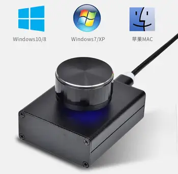 

USB Volume Controller Audio Adjuster Video PC Speaker Switch Control Module for Adjusting Volume of Computer/Laptop BLACK