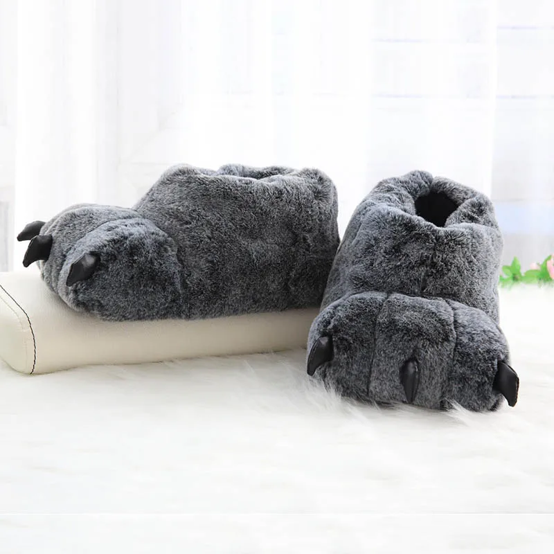 

Winter Warm Ladies Cotton Slippers Cartoon Claw Shoes Unisex Casual Slippers Outdoor Home Light Slippers Dinosaur Adult Shoes