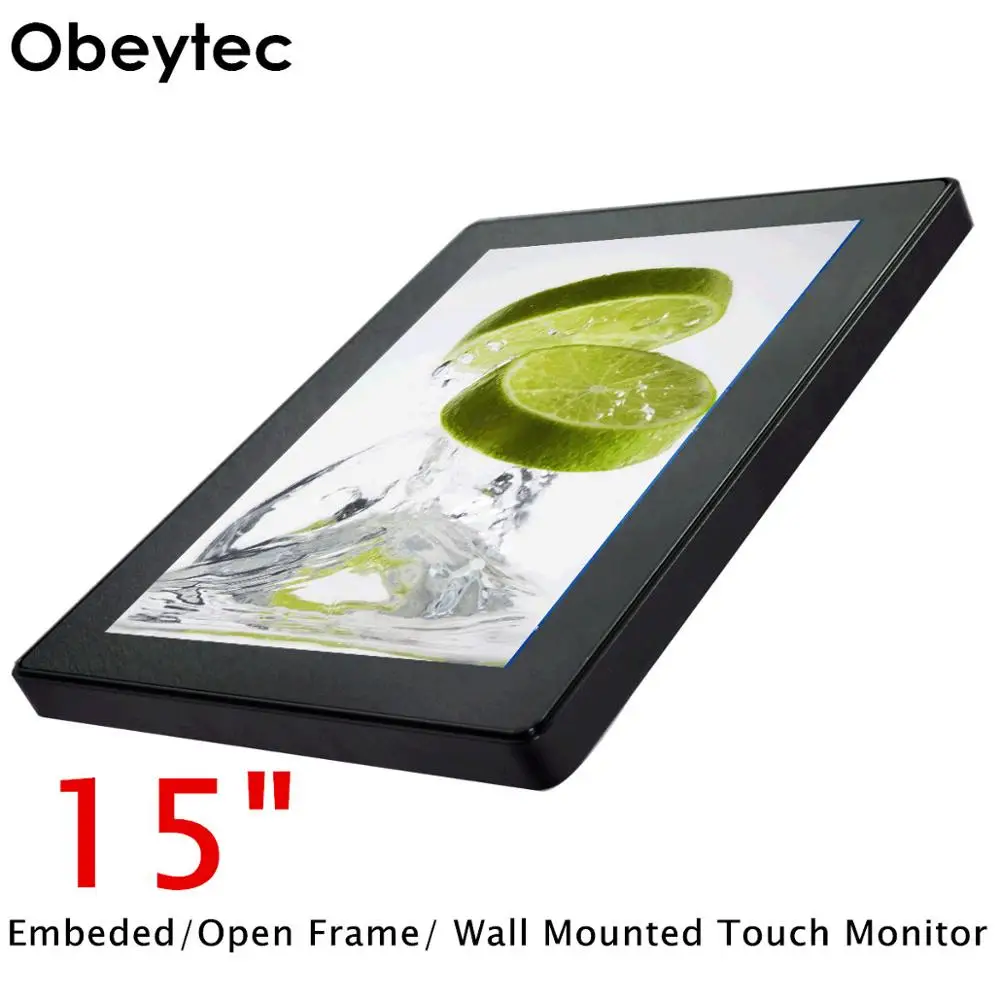 Obeytec 15 дюймовый емкостный сенсорный экран с открытой рамкой 10 точек касания IP65