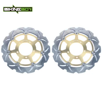 

BIKINGBOY For Kawasaki Ninja ZX6R 636 ZX6RR 2003 2004 ZX-6R 636 ZX-6RR ZX600 ZX636 Front Brake Discs Rotors Disks ZX6-R ZX6-RR