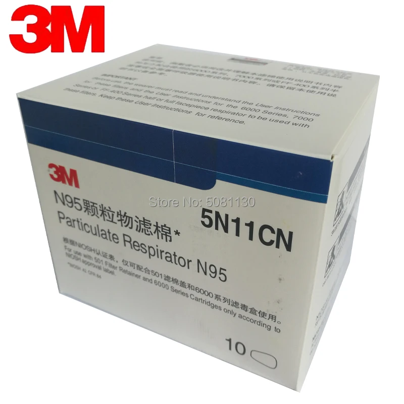 

3M 5N11 10Pcs Particulate Filter Cotton N95 Niosh Used With Paint Dust-proof Respirator 6200 7502 6800 Series Masks Health Ac