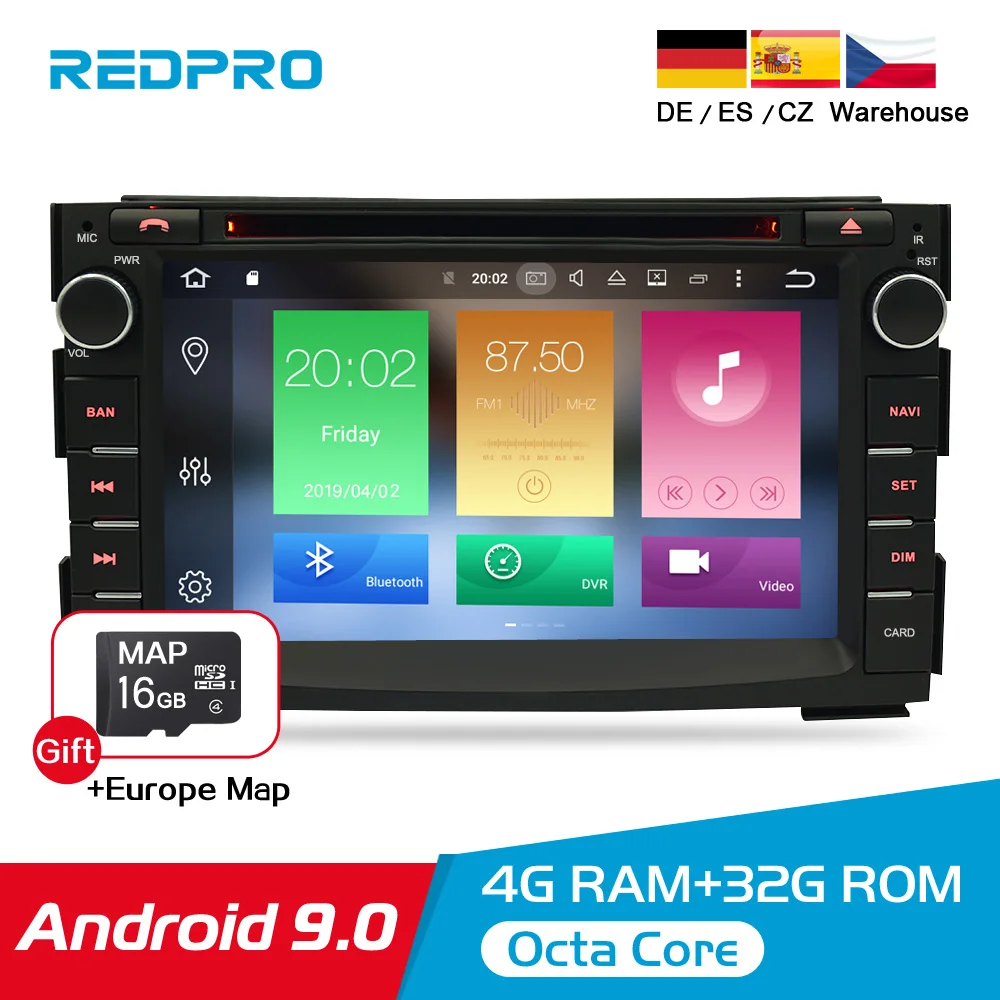 

4G RAM Android 9.0 Car Multimedia Player Audio Stereo For Kia Ceed 2010 2011 2012 WiFi RDS DVD 2 Din Video Radio GPS Navigation