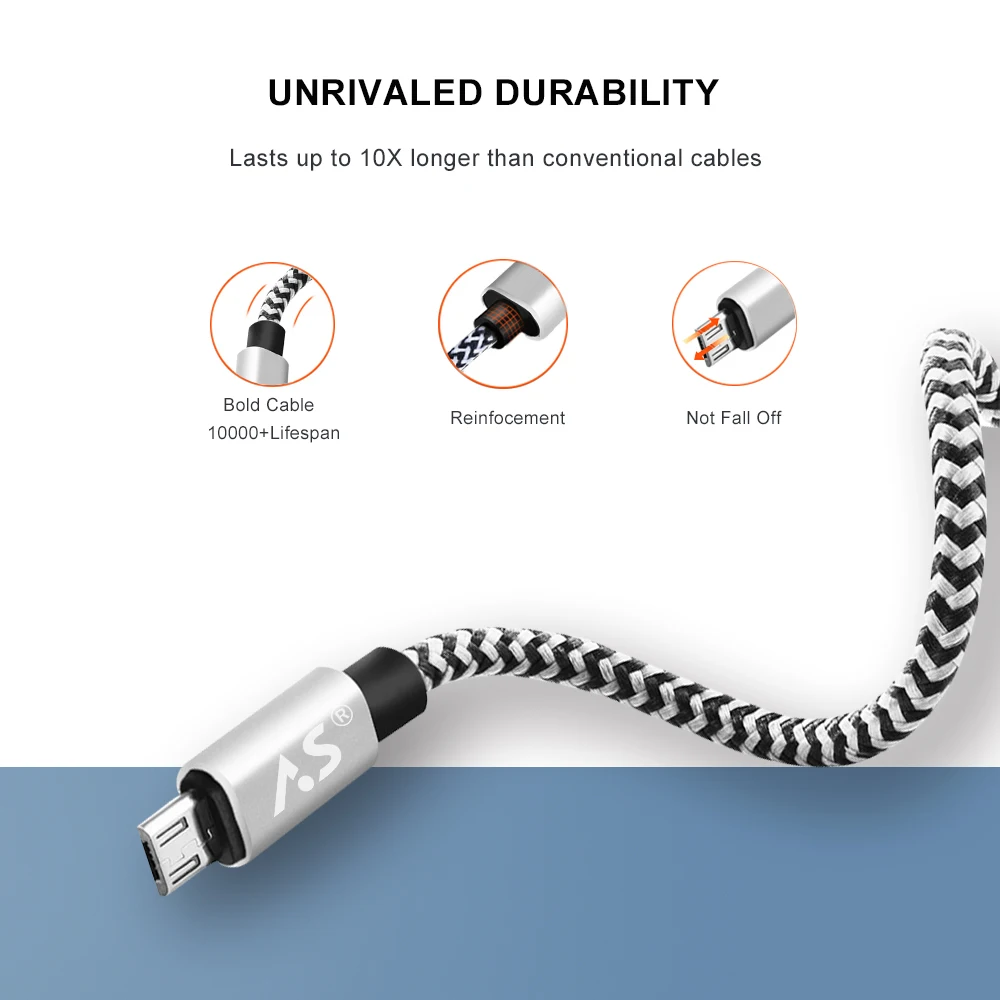 AS المصغّر usb كابل 0.5 M 1 M 2 M 3 M كبل مزامنة بيانات المسؤول لسامسونج غالاكسي Xiaomi المصغّر usb الحبل سريع تهمة الهاتف المحمول كابل AS المصغّر usb كابل 0.5 M 1 M 2 M 3 M كبل مزامنة بيانات المسؤول لسامسونج غالاكسي Xiaomi المصغّر usb الحبل سريع تهمة الهاتف المحمول كابل