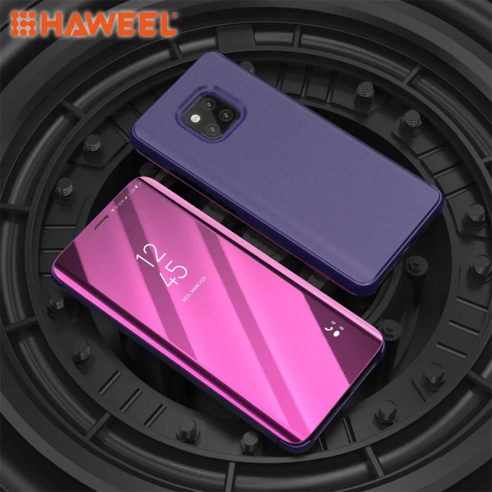 

HAWEEL Smart Leather Phone Case Mirror Clear View Horizontal Flip PU With Holder for Huawei Mate 20 Pro / Mate 20 / Mate 20 Lite