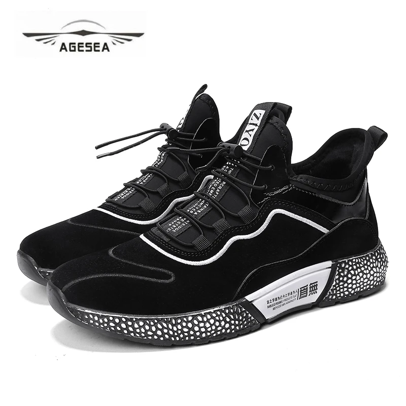

AGESEA spring and autumn hot men's fashion casual shoes low to help black men's shoes comfortable new high quality men's shoes -