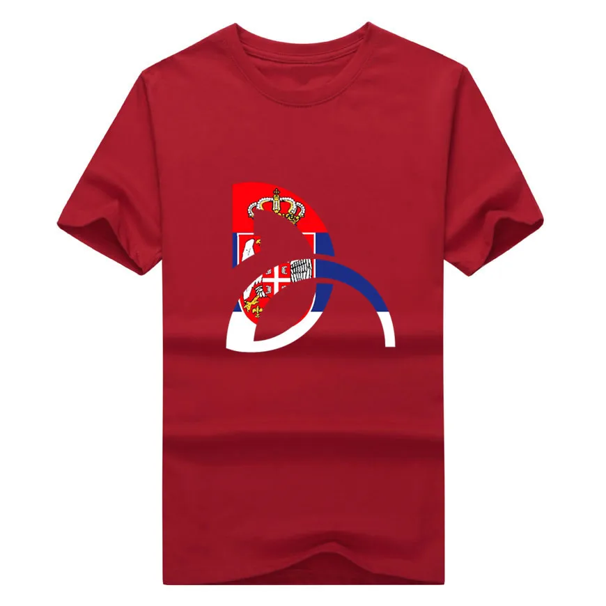 Футболка с логотипом Novak Djokovic, флаг сербии, хлопок, футболка с супер звездой, 10141203