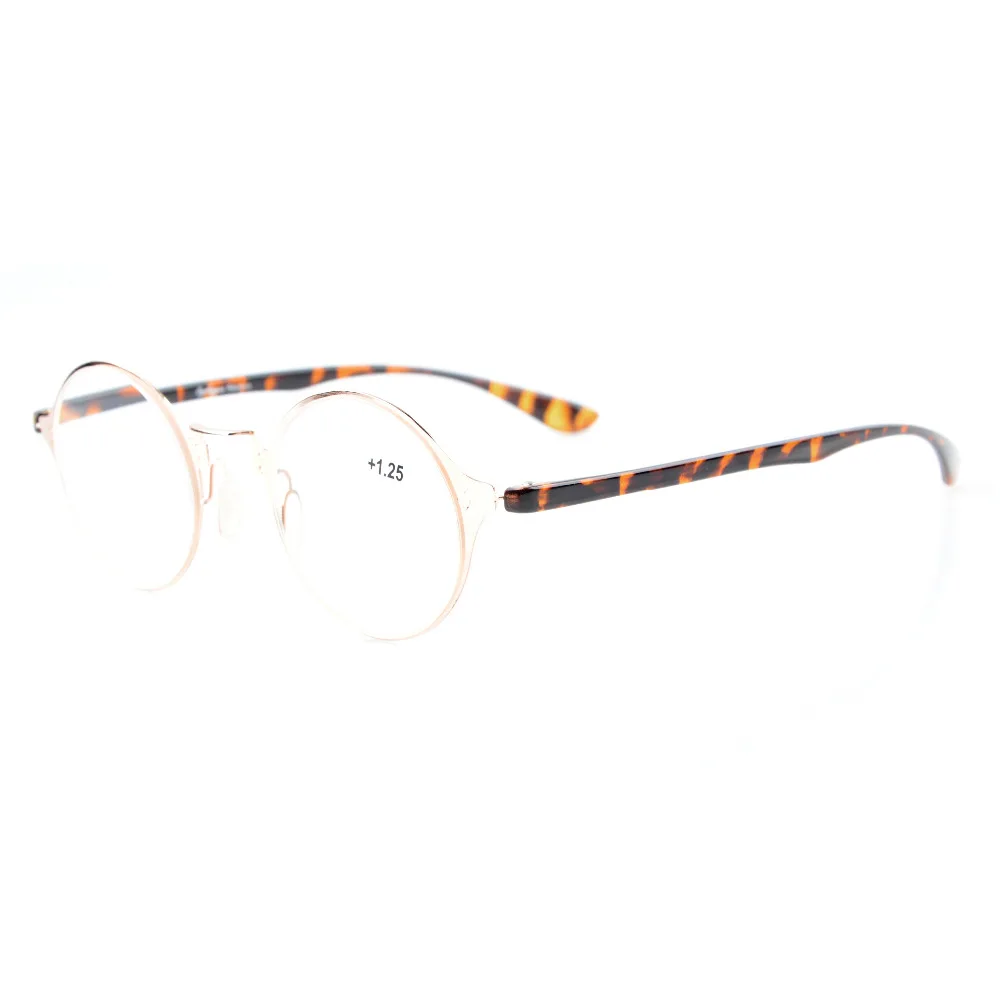 R12618 Eyekepper Lightweight Flex Round Reading Glasses Unique Stylish Crystal Clear Vision +0.