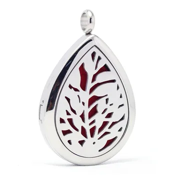 

Stainless Steel Oval Shape Aroma Aromatherapy Essential Oil Diffuser Necklace