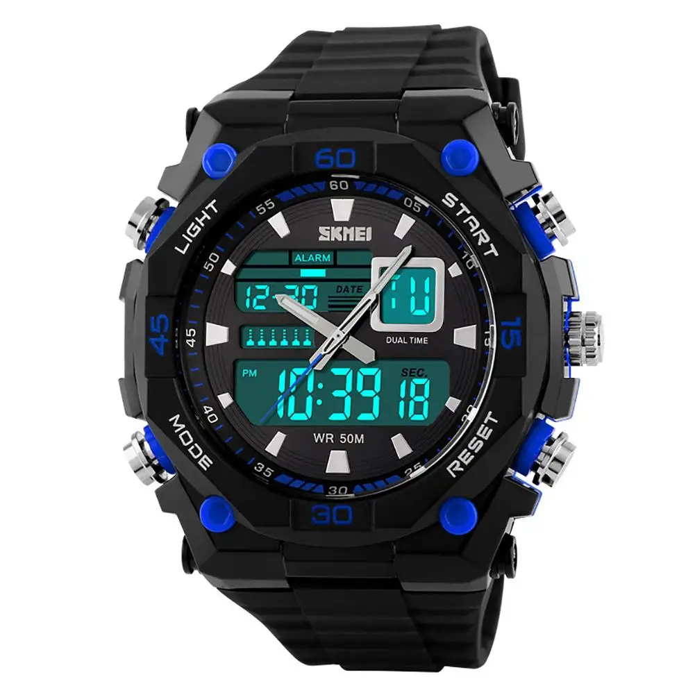 

SANWOOD Military Men Digital LED Watch waterproof 50m Pointer Double Display Luminous Wrist Watch Fashion Casual Electronics