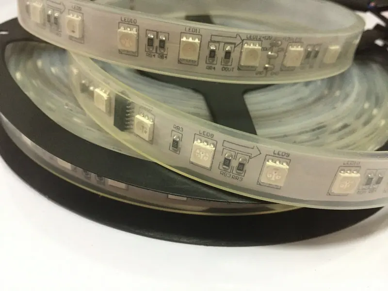 Фото Умная гибкая светодиодная лента TM1812, 5 м, 12 В, RGB, 300 светодиодов, s 60 светодисветодиодный, s/M, водонепроницаемая, IP67, для лодок и грузовиков №4