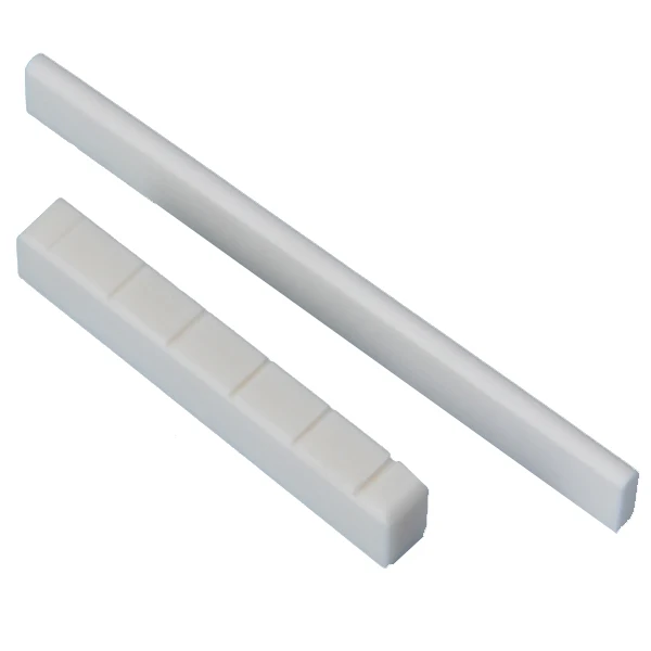 Classical Guitar Natural Bone Slotted Bridge Saddle End Nut Set White