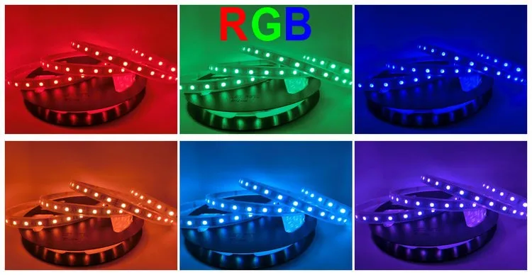 5 м/рулон 300 светодиодный RGB SMD 5050 гибкий Водонепроницаемый светодиодный полосы светильник + 24/44key ИК-пульт дистанционного управления, 12V 5A