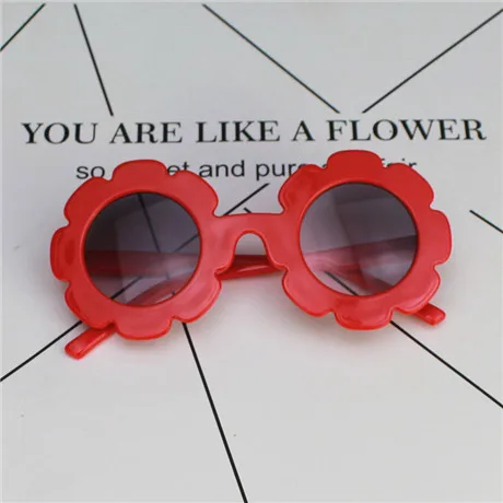 Подсолнух солнцезащитные очки детские солнцезащитные очки детские, для малышей солнцезащитные очки UV400 солнцезащитные Девочки Мальчики Óculos De Sol очки аксессуары - Цвет линз: Красный