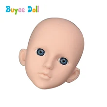 1pcs 3D Real Eyes Plastic DIY Doll Head 1/4 BJD Doll Body Accessories Without Make Up Toy Cosplay Doll For Girls Kid Toys plastic doll series 3 newest dress up doll with clothes accessories bottle without ball