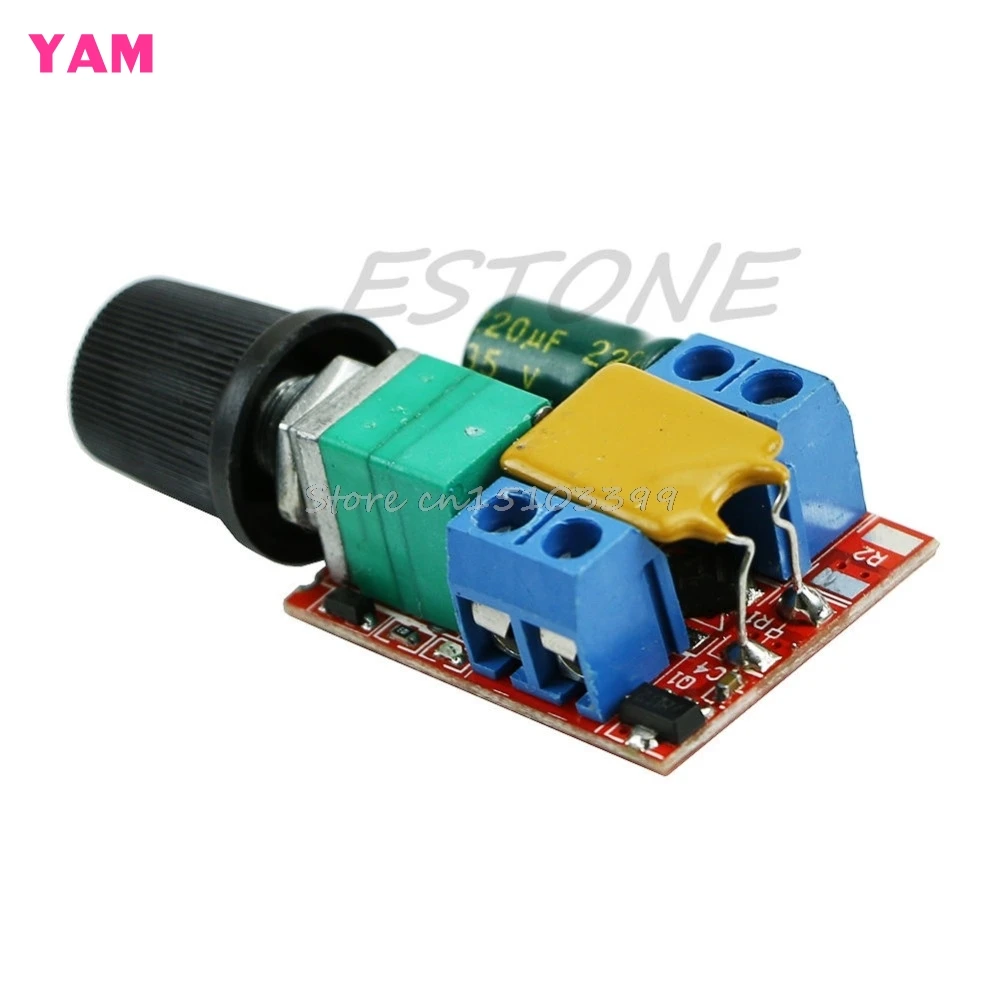 Mini DC 5A Motor PWM Speed Controller 3V 35V Speed Control Switch LED