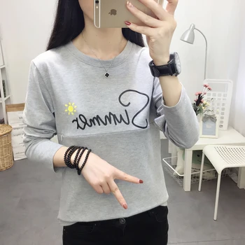 

506# Cotton Casual Maternity Nursing T-shirt Autumn Spring Breastfeeding T Shirt for Pregnant Women Pregnancy Feeding Tops Tees