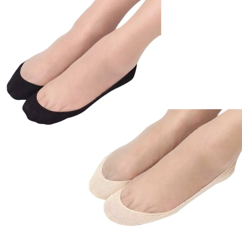 1 Pair Women Cotton Lace Antiskid Invisible Liner No Show Summer Low Cut Socks 