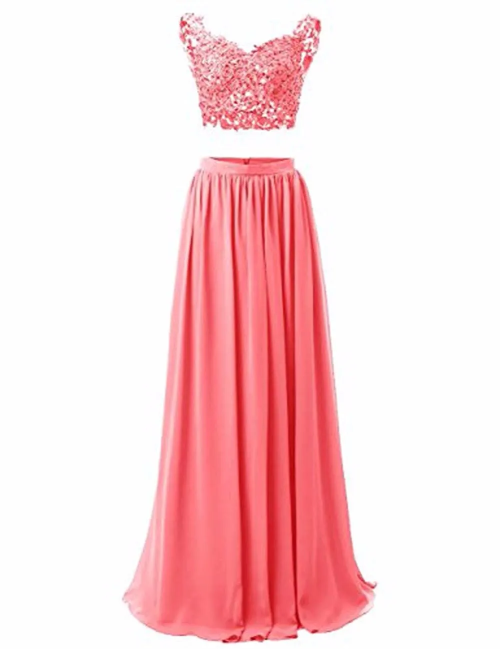 Two Pieces Robe De Soiree Evening Dresses Long 2019 Chiffon Appliqued Beaded Floor-Length Evening Prom Party Dresses Abiye Two Pieces Robe De Soiree Evening Dresses Long 2019 Chiffon Appliqued Beaded Floor-Length Evening Prom Party Dresses Abiye