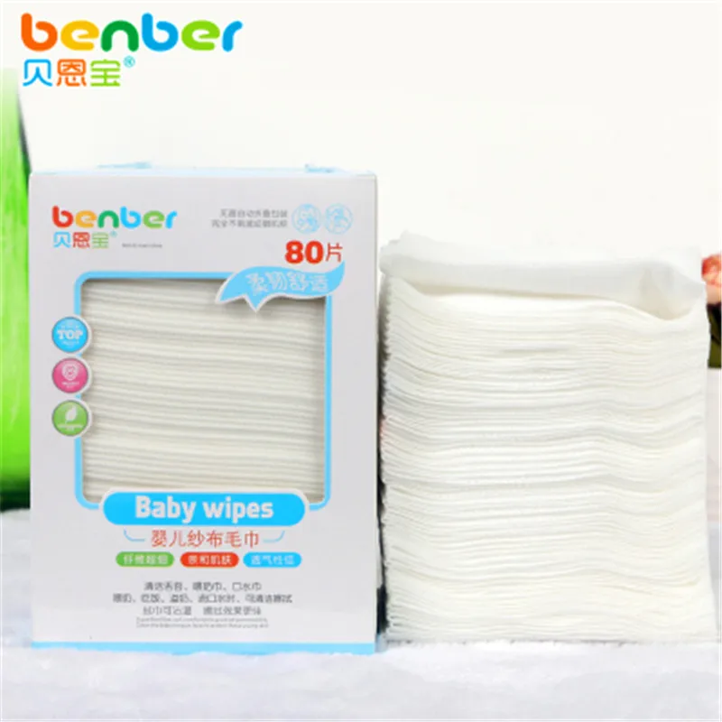 

80 PCS Disposable Gauze Towel Wet and Dry Handkerchief Wipes inflavel towel superme baby towel moda praia infantil toalha