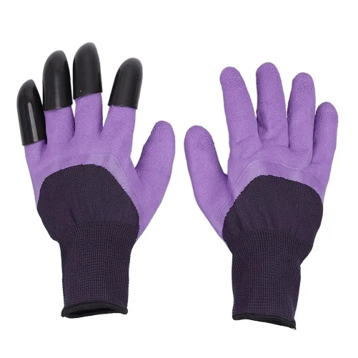 1 пара садовых перчаток с кончиком пальца ABS латексные перчатки быстросъемные растения для домашняя теплица копание, рассада - Цвет: 10