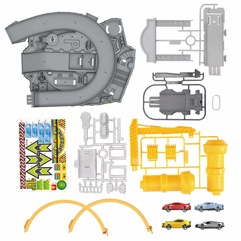 3 Model Children Assembled Track Parking Garage Toy