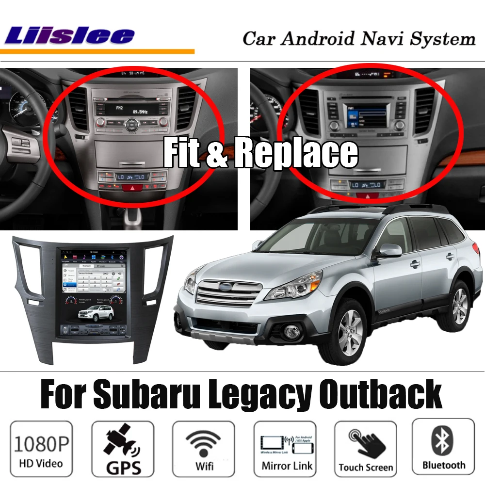 Liislee Android Tesla вертикальный для Subaru Legacy Outback стерео автомобильный экран Carplay gps Navi карта навигационная система Мультимедиа