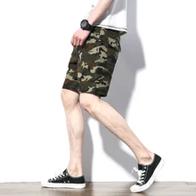 Камуфляжные шорты брюки шнурок серый черный Для мужчин хлопок молодежная мода популярные Самме Повседневное MOOWNUC MWC