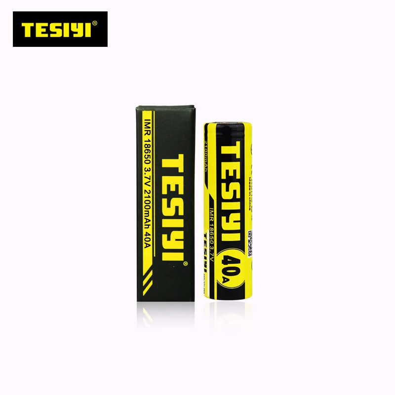 2 шт./компл. TESIYI ICR 18650 батарея 3,7 V 2100mah 40A желто-черный перезаряжаемый литий-ионный Vape электронные сигареты батареи питания