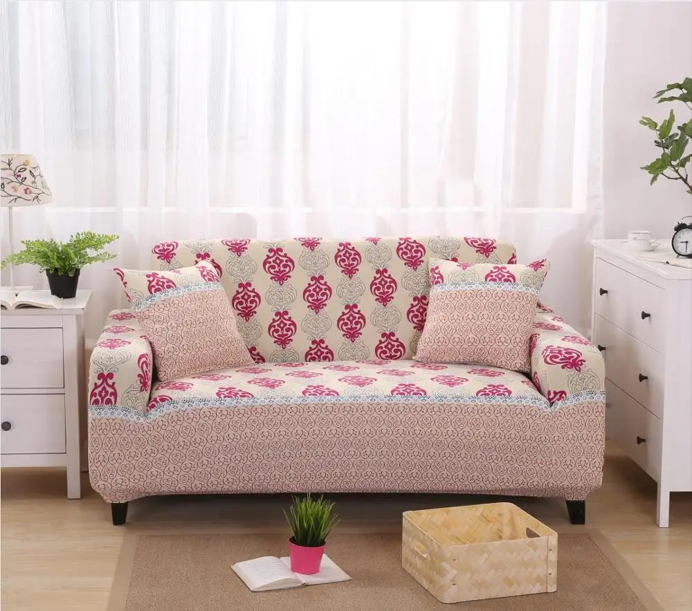 Эластичный диван-чехол для гостиной, растягивающийся диван-чехол для секционного l-образного дивана, набивной мебельный чехол - Цвет: 9