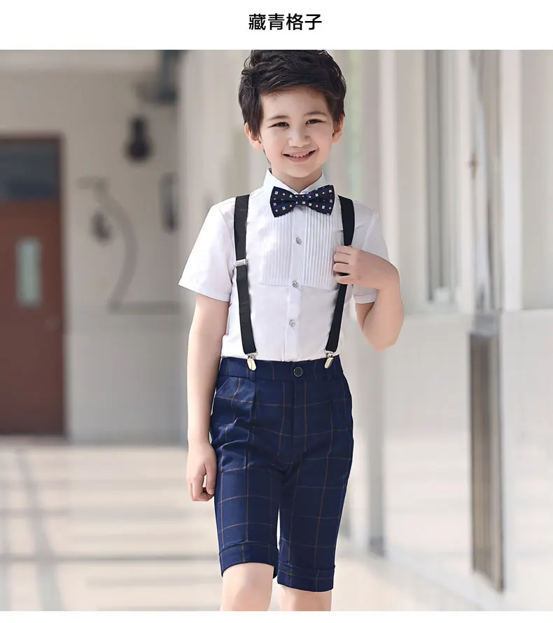 Boys Short Pants Formal Knee Length Trousers Kids Performances Suit Pant Pantalon Garcon Enfant Student  Full Pantaloni Ragazzo  (14)