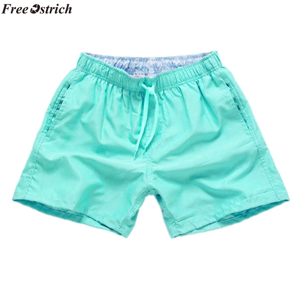 

Men Solid Splice Stripe Quick-drying Beach Shorts Pants FREE OSTRICH Striped Pocket Summer Trunks Shorts Male Running Plus Size