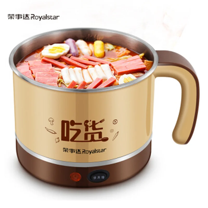 

NEW Portable Electric Rice Cooker 1.5L Mini Hot Pot for Cooking Rice Noodle Stainless Steel Slow Cooker 2 Adjustable Powerful