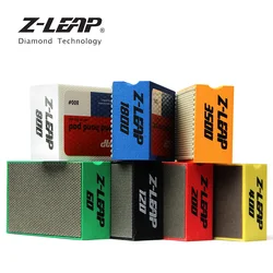 Z-LEAP Diamond Hand Polishing Pads 7 Pcs Set For Glass Granite Marble Concrete Stone Sanding Wet Dry Use Polishing Grit 60-3500