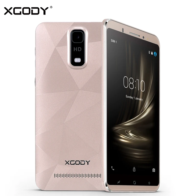 XGODY Y18 3G Smartphone 6 Inch MTK6580 Quad Core 1GB RAM 16GB ROM 8MP 6.0 Inch Android 5.1 Dual SIM Unlocked Cell Phones Telefon